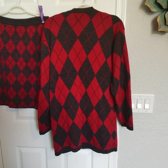 VINTAGE!  WOOL Blend! | Long CARDI and SKIRT SET | L | OUTSTANDING CONDITION - Picture 4 of 10